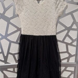Speechless Elegant Cream and Black Kids Dress